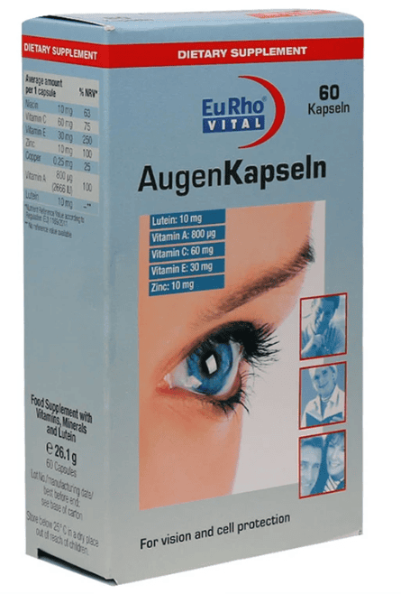 کپسول چشم اوژن یوروویتال ۶۰ عددی
